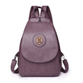 Amblot Purple Women’s leather knapsack