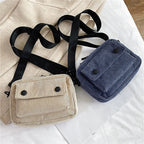 Amblot Rectangular corduroy crossbody bag