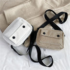 Amblot Rectangular corduroy crossbody bag