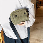 Amblot Rectangular corduroy crossbody bag