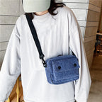 Amblot Rectangular corduroy crossbody bag