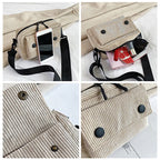 Amblot Rectangular corduroy crossbody bag