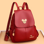 Amblot Red Backpack purse in leather