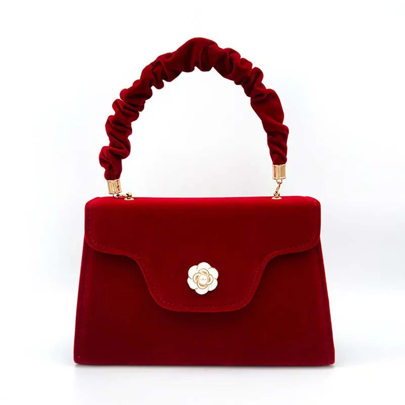 Amblot Red corduroy evening purse