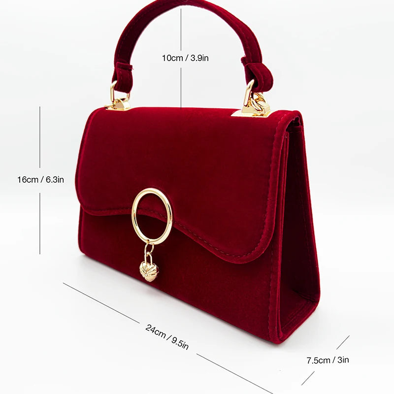 Amblot Red corduroy evening purse