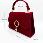 Amblot Red corduroy evening purse