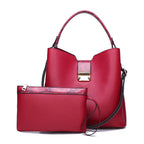 Amblot Red Medium leather tote handbag