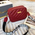Amblot Red Small leather crossbody sling bag