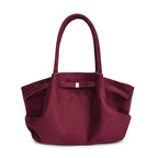 Amblot Red (Small) Minimal suede tote bag