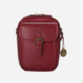 Amblot Red Structured small leather crossbody bag