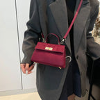 Amblot Red Structured suede purse