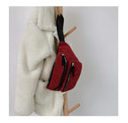 Amblot Red Versatile corduroy bum bag
