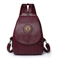 Amblot Red Women’s leather knapsack