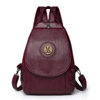 Amblot Red Women’s leather knapsack
