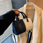 Amblot Retro large strap denim shoulder handbag