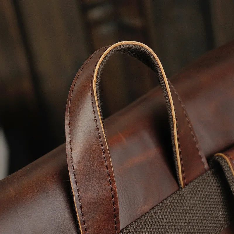 Amblot Retro men's  leather backpack