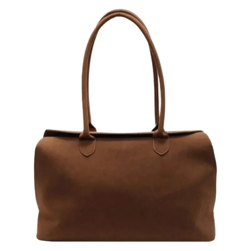 Amblot Retro Suede Large Capacity Women's Shoulder Bag