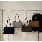 Amblot Retro Suede Large Capacity Women's Shoulder Bag