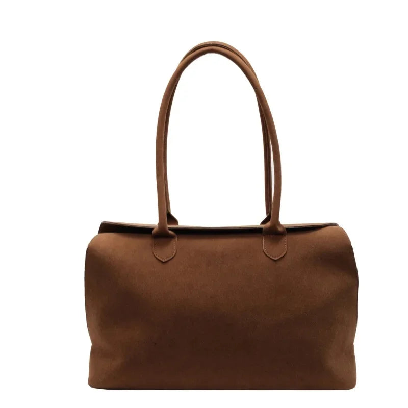 Amblot Retro Suede Large Capacity Women's Shoulder Bag