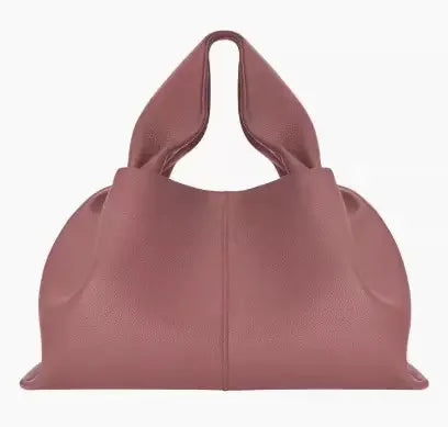 Amblot Rose / Small French-inspired leather handbag
