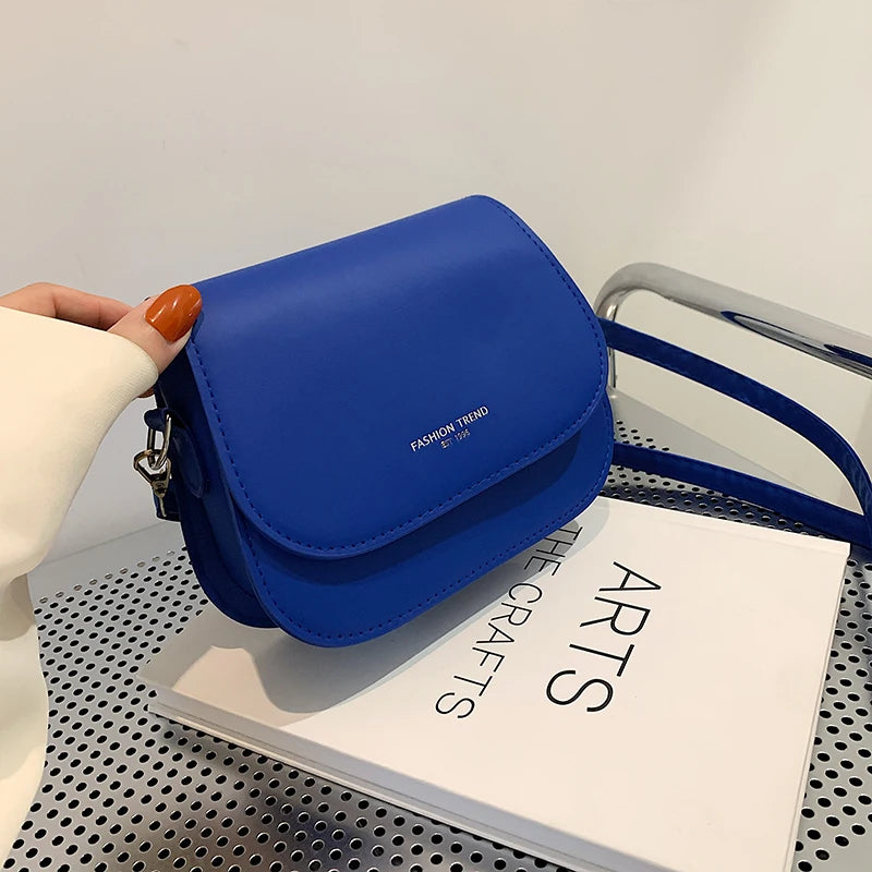 Amblot Royal Blue Compact leather sling crossbody