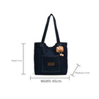 Amblot Rugged denim tote bag for school or work
