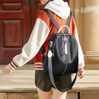 Black convertible backpack purse
