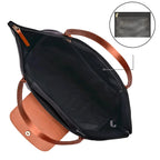 Black foldable tote bag
