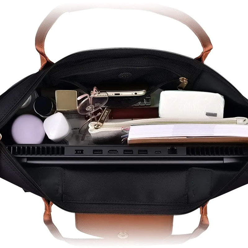 Black foldable tote bag