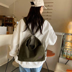 Amblot Simple corduroy tote bag with long straps