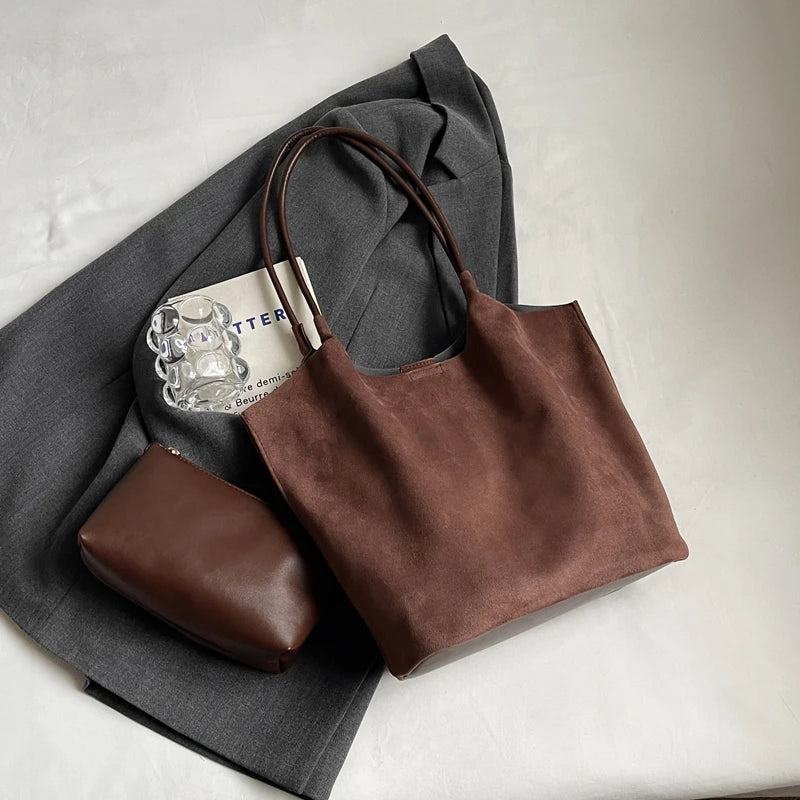 Amblot Simple suede tote bag