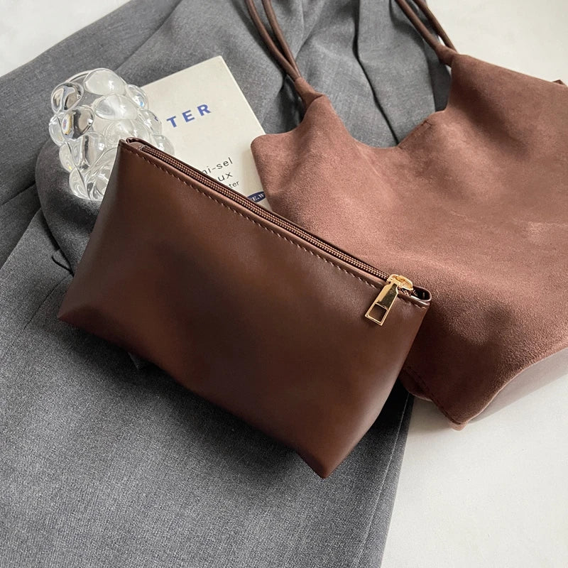 Amblot Simple suede tote bag