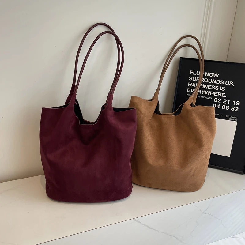 Amblot Simple suede tote bag