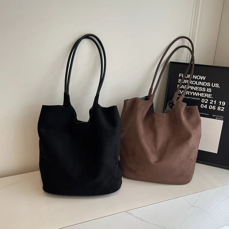 Amblot Simple suede tote bag