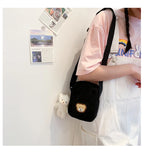 Amblot Small corduroy purse with zipper closure