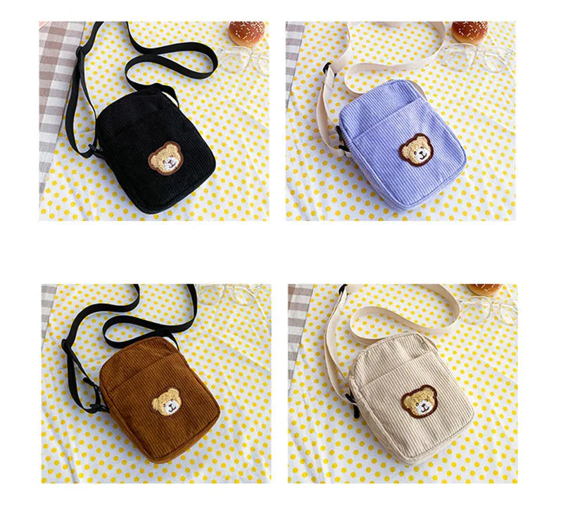 Amblot Small corduroy purse with zipper closure