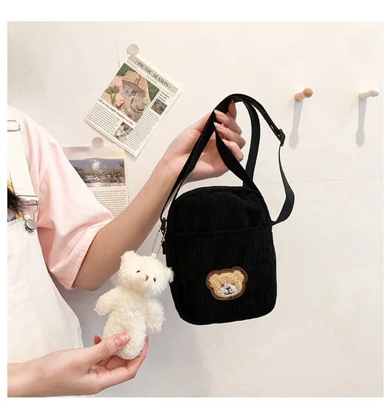 Amblot Small corduroy purse with zipper closure
