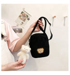 Amblot Small corduroy purse with zipper closure