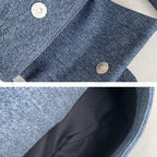 Amblot Small denim purse with button flap