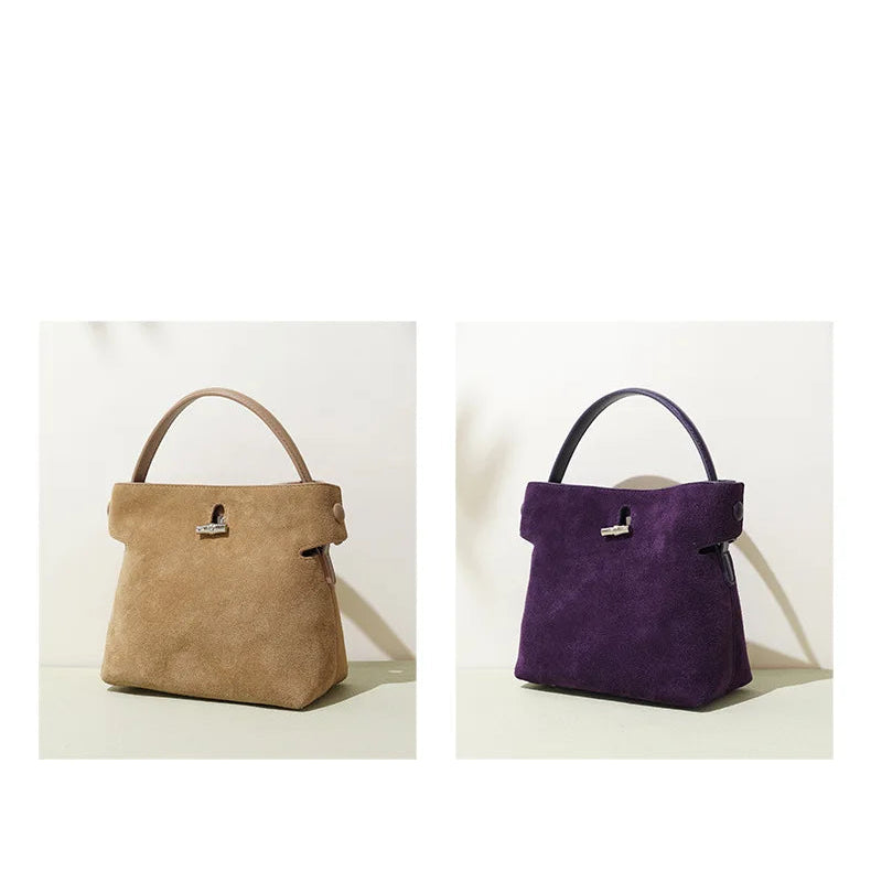 Amblot Small suede purse with clasp