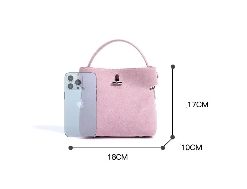 Amblot Small suede purse with clasp