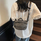 Amblot Soft denim clutch bag for women