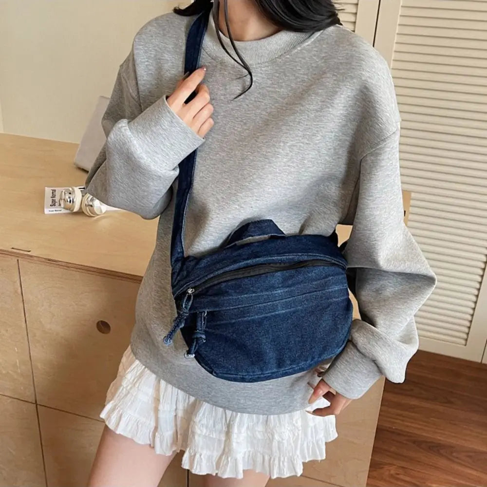 Amblot Soft denim clutch bag for women