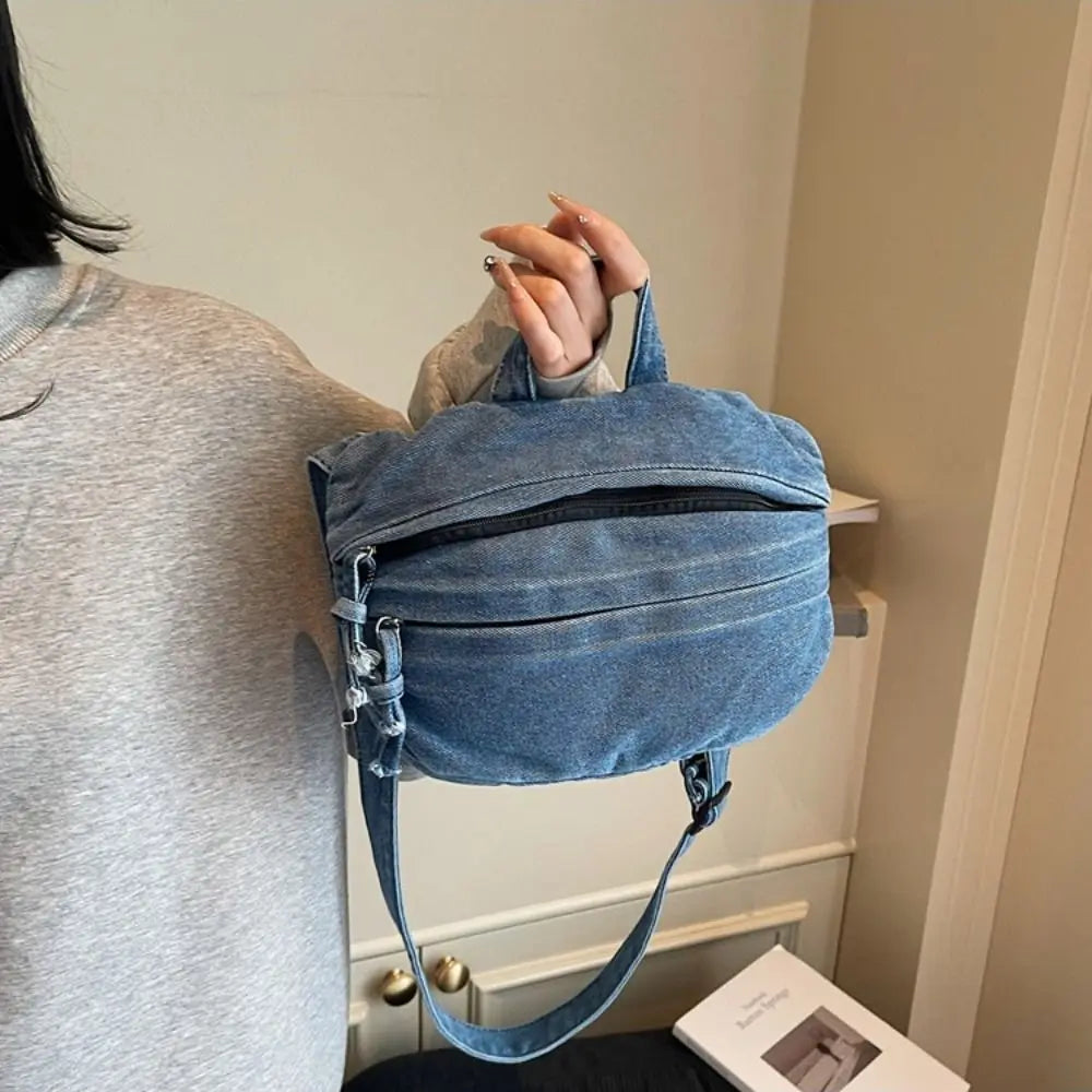 Amblot Soft denim clutch bag for women