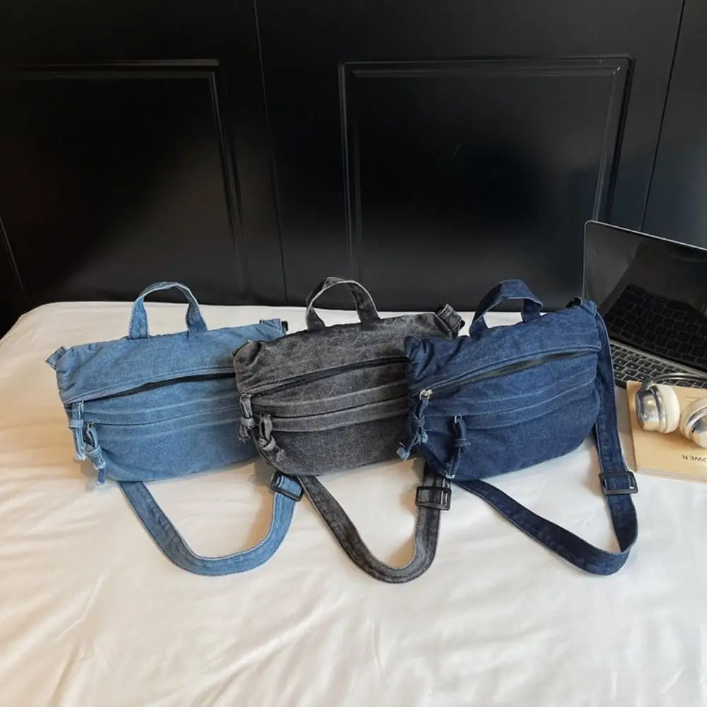 Amblot Soft denim clutch bag for women