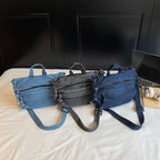 Amblot Soft denim clutch bag for women