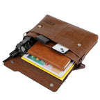 Amblot Soft leather laptop briefcase messenger bag