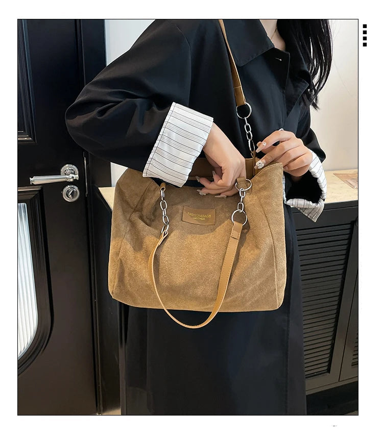 Amblot Soft-touch suede tote bag