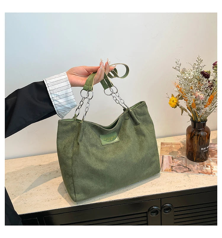 Amblot Soft-touch suede tote bag