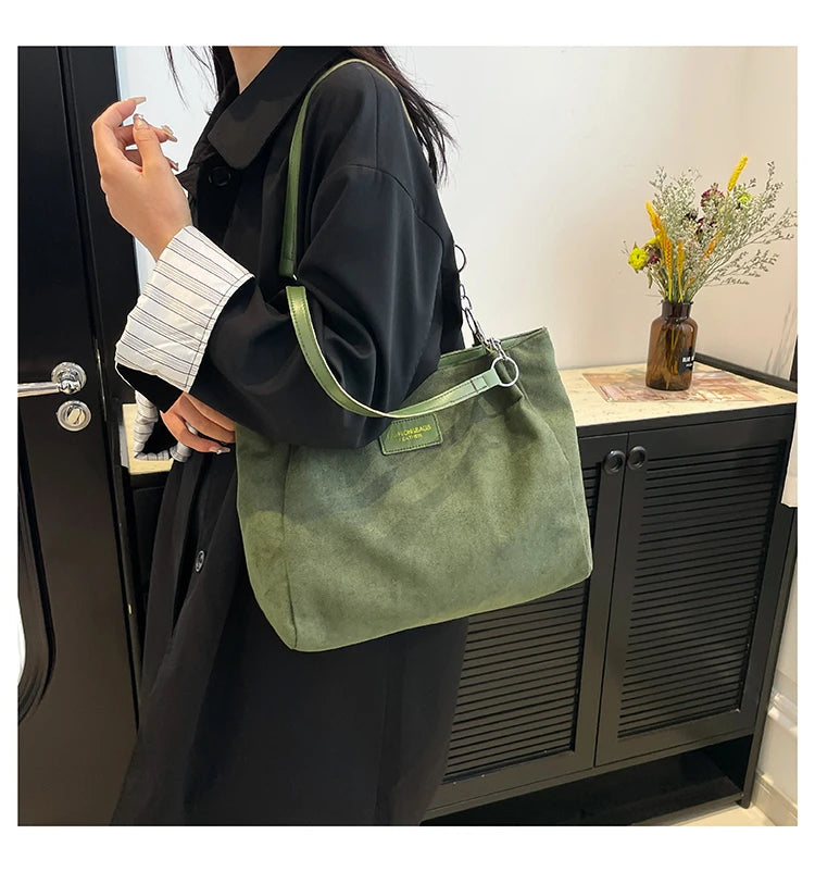 Amblot Soft-touch suede tote bag